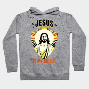 Jesus Is My Shield Art Deco Hoodie